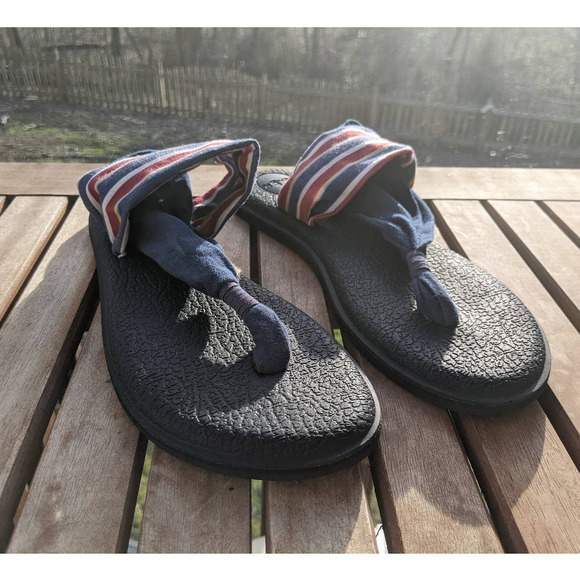 Sanuk Yoga Sling 2 Prints Sand Harbor Navy 1100697 size 9 - Picture 2 of 8